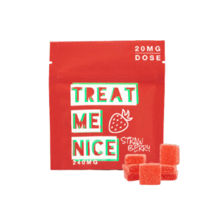 Treat Me Nice (240mg) THC Gummies – Strawberry