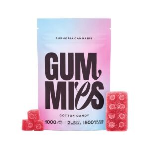 Euphoria Cannabis – Cotton Candy 1000mg THC Gummies