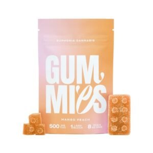 Euphoria Cannabis – Mango Peach 500mg THC Gummies
