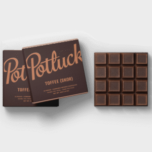 Potluck Edibles 300mg THC Chocolate – Toffee (Skor)